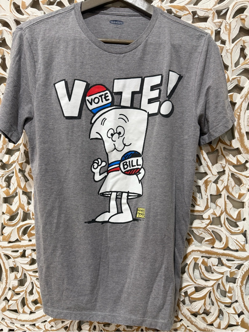 Old Navy Gray 'Vote' Graphic Tee